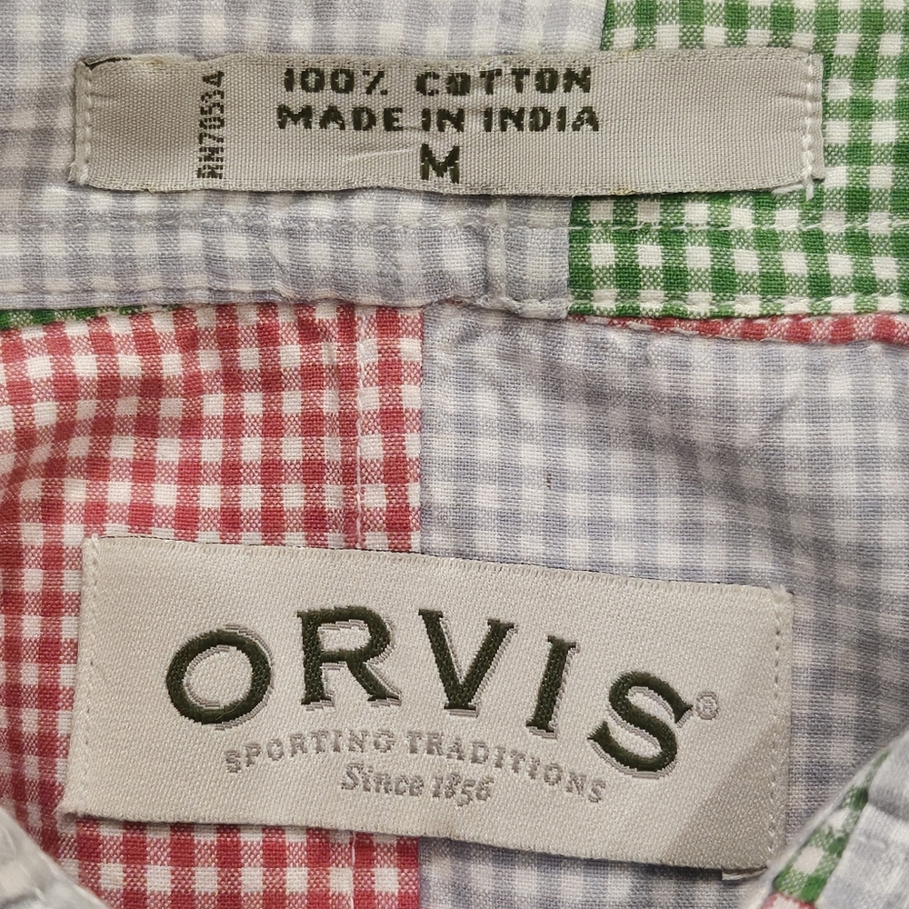 Orvis Patchwork Gingham Button-Down Short-Sleeve … - image 4